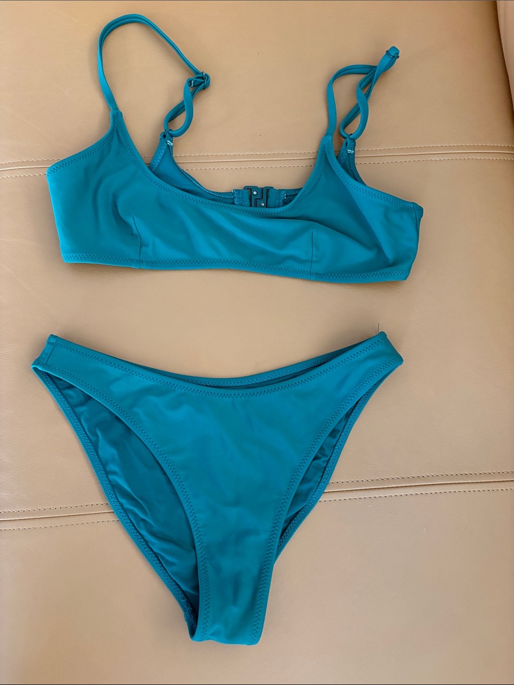 Blackbough Teal Two-Piece Bikini Set bottoms small/ top medium